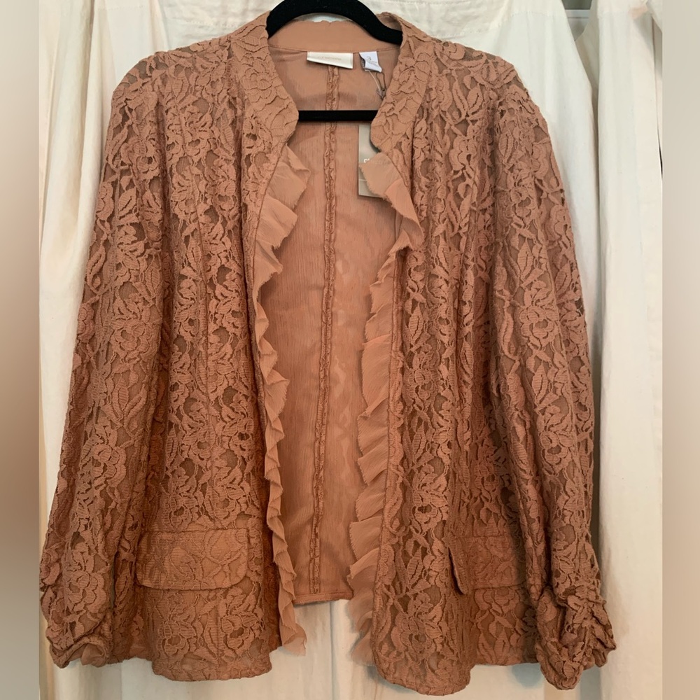 Chico's Lace Jacket in Copper - Picture 1 of 6